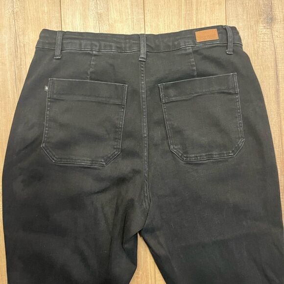 Judy Blue Jeans Womens 14W Black High Rise Denim Jogger *Missing Drawstring - Picture 10 of 11